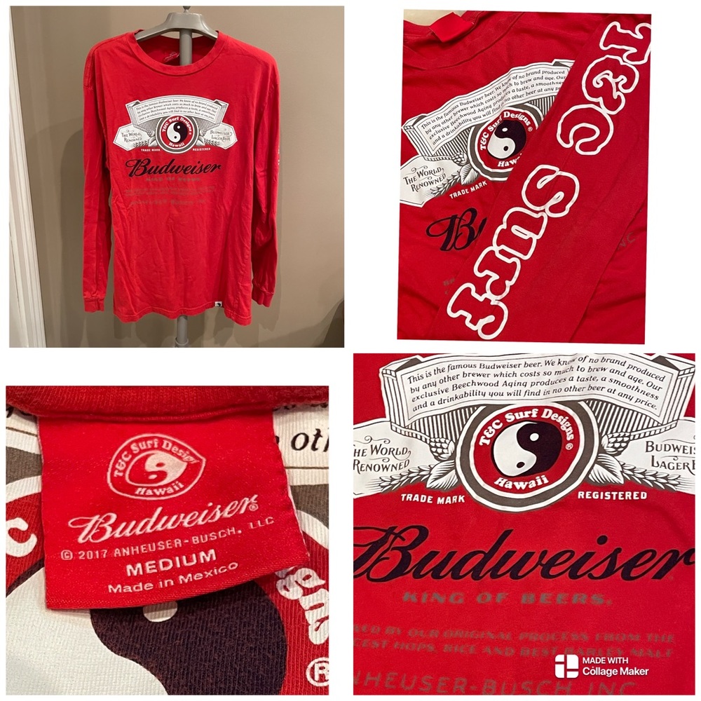 T&C Surf Designs Hawaii Budweiser Longsleeve Shirt
